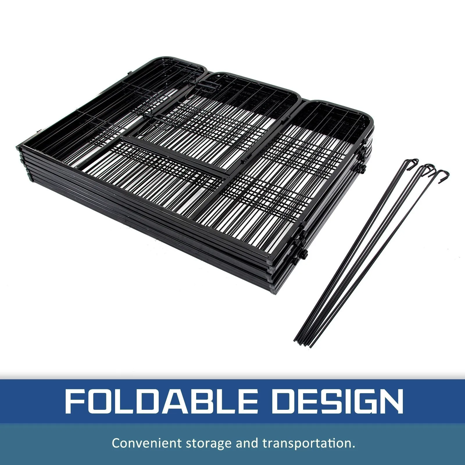 40" 8-Panel Pet Playpen | Dog Puppy Exercise Crate | Rabbit Fence Enclosure
