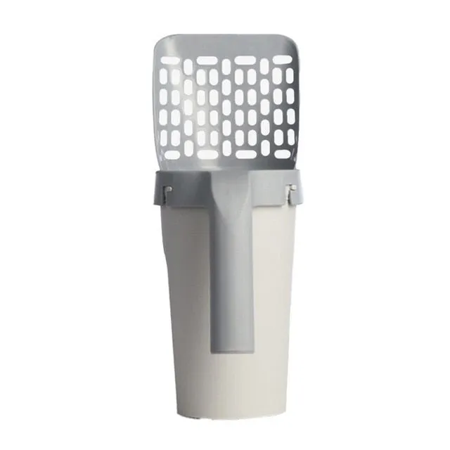 Cat Litter Shovel, Pet Litter Sifter, Sand Cleaning Pet Scooper with Waste Container