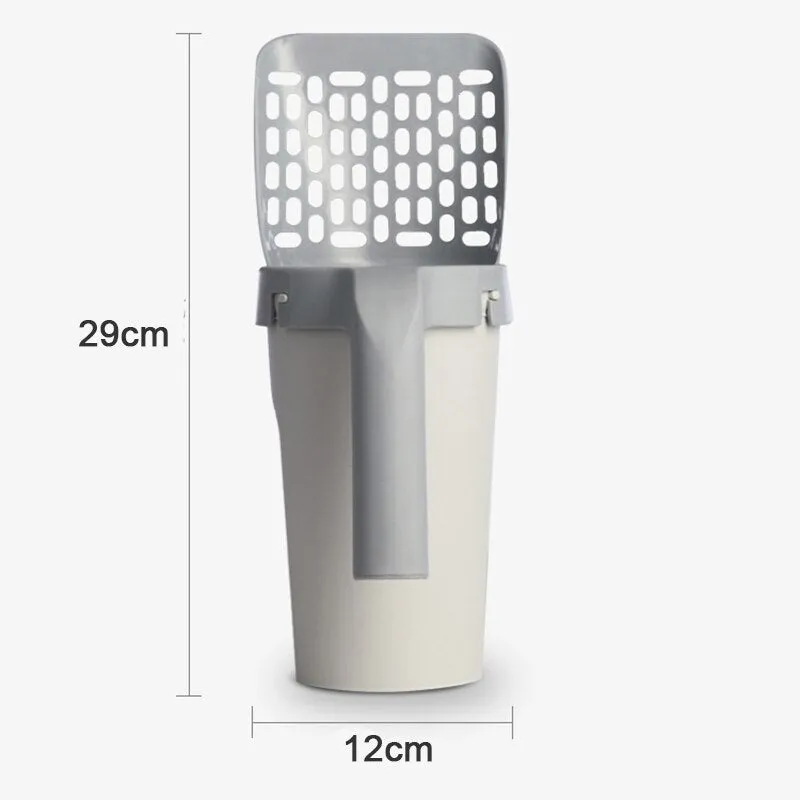 Cat Litter Shovel, Pet Litter Sifter, Sand Cleaning Pet Scooper with Waste Container