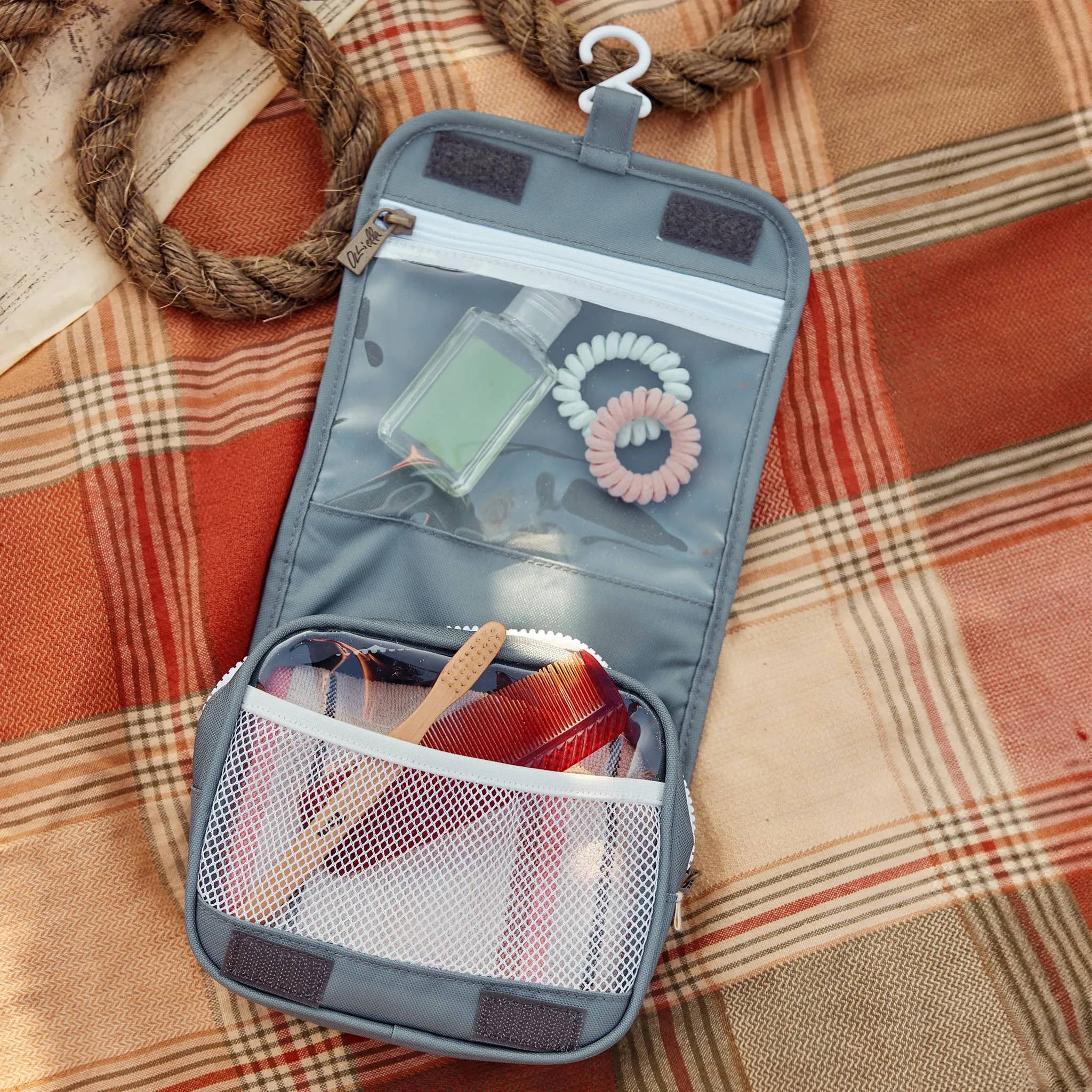 Olli Ella See-Ya Wash Bag - Boardwalk