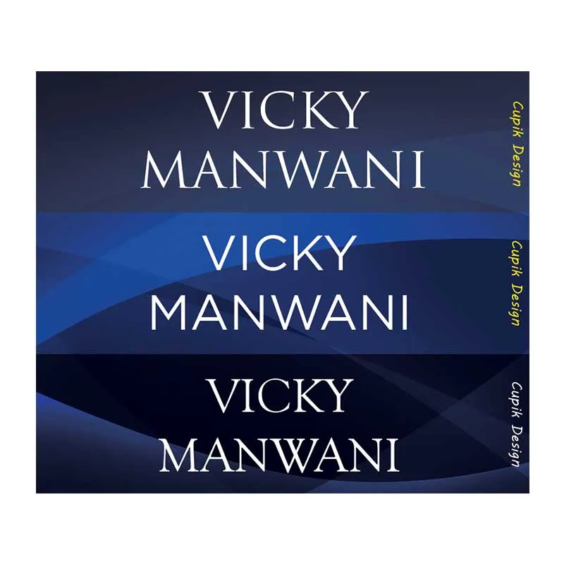 Personalised Black & Blue Waterproof Stickers - Rectangular