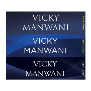 Personalised Black & Blue Waterproof Stickers - Rectangular
