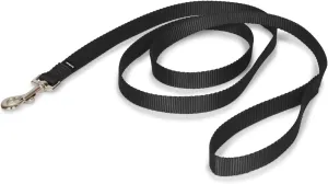 PetSafe Nylon Dog Leash  Strong, Durable, Traditional Style Leash with Easy to Use Bolt Snap for Small, Medium and Large Dogs  3/4" x 6', Black