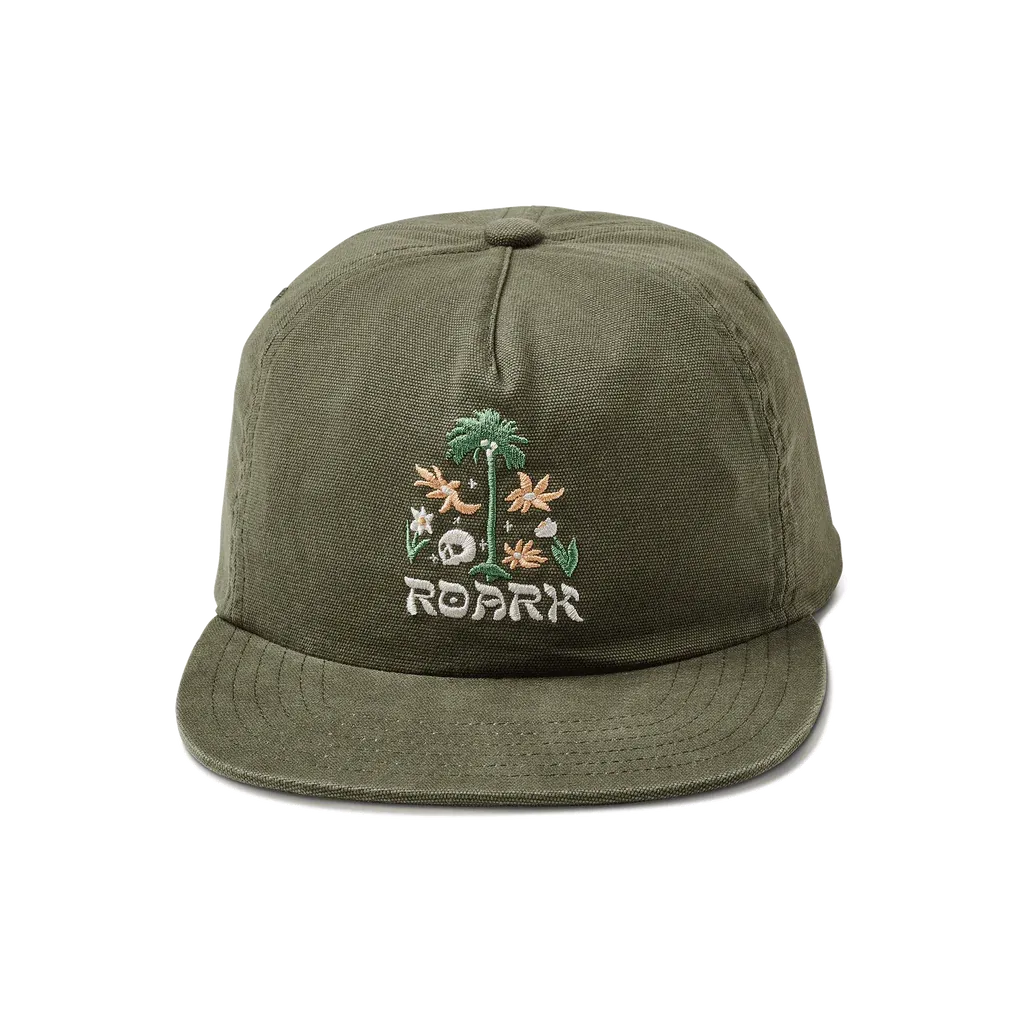 Roark Atoll 5 Panel Snapback Hat - Dark Military
